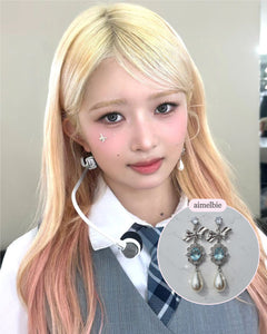 [IVE Wonyoung, Rei Earrings] Aqua Jewel Princess Earrings - Fancy