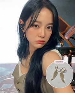 [Kim Sejeong Earrings] Gold Wing Huggies Earrings