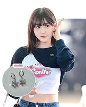 Load image into Gallery viewer, [Aespa Giselle, Kep1er Chaehyun Earrings] Diamond Petals Huggies Earrings - Silver