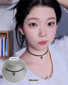 [Aespa Winter Choker] Vintage Heart Locket Choker - Silver ver.