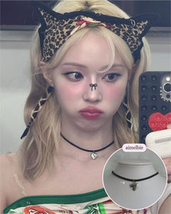 [Aespa Winter Choker] Vintage Heart Locket Choker - Silver ver.