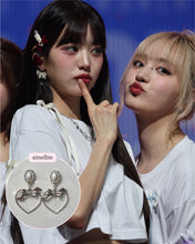 Load image into Gallery viewer, Sweet Heart Earrings - Silver (IVE Liz, Kep1er Yeseo, Mashiro Earrings)