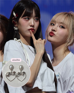 Sweet Heart Earrings - Silver (IVE Liz, Kep1er Yeseo, Mashiro Earrings)