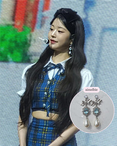 [IVE Wonyoung, Rei Earrings] Aqua Jewel Princess Earrings - Fancy