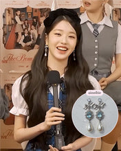 Load image into Gallery viewer, Aqua Jewel Princess Earrings - Fancy (IVE Wonyoung Earrings)