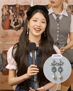 [IVE Wonyoung, Rei Earrings] Aqua Jewel Princess Earrings - Fancy