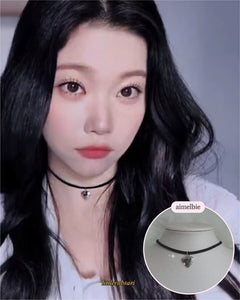 [Aespa Winter Choker] Vintage Heart Locket Choker - Silver ver.