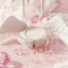 Load image into Gallery viewer, [Jenny Park Necklace] Rosepink Heart and Bow Pearl Choker Necklace