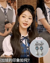 Load image into Gallery viewer, [IVE Wonyoung, Rei Earrings] Aqua Jewel Princess Earrings - Fancy