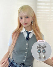 Load image into Gallery viewer, [IVE Wonyoung, Rei Earrings] Aqua Jewel Princess Earrings - Fancy