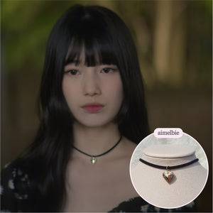 Vintage Heart Locket Choker (Bae Suzy from 'Doona!', IVE Yujin choker)