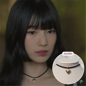 Vintage Heart Locket Choker (Bae Suzy from 'Doona!', IVE Yujin choker)