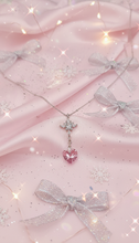 Load image into Gallery viewer, Angelic Heart Crystal Necklace - Pink (STAYC Sumin, Sieun Necklace)
