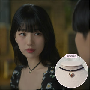 Vintage Heart Locket Choker (Bae Suzy from 'Doona!', IVE Yujin choker)