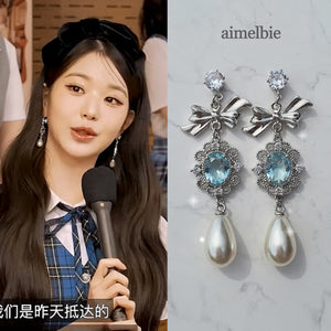 [IVE Wonyoung, Rei Earrings] Aqua Jewel Princess Earrings - Fancy