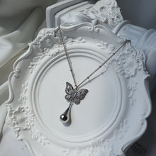 Load image into Gallery viewer, Metal Drop Butterfly Necklace
