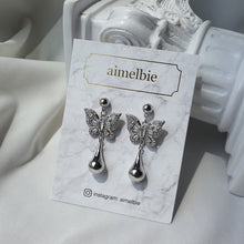 Load image into Gallery viewer, Metal Drop Butterfly Earrings