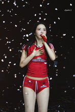Load image into Gallery viewer, [Red Velvet Irene Necklace] Coquette Ribbon and Heart Locket Pearl Choker - Silver Color