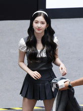 Load image into Gallery viewer, [Red Velvet Irene Necklace] Coquette Ribbon and Heart Locket Pearl Choker - Silver Color