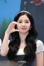 Load image into Gallery viewer, [Red Velvet Irene Necklace] Coquette Ribbon and Heart Locket Pearl Choker - Silver Color