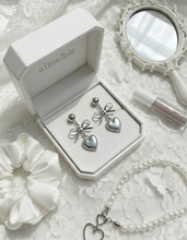 Load image into Gallery viewer, [NMIXX Jiwoo Earrings] Vintage Silver Heart Earrings