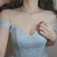 Load image into Gallery viewer, [Jo Yuri Necklace] Heavenly Crystal Pearl Choker Necklace - Silver Color