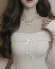 Load image into Gallery viewer, [IVE Gaeul, IDLE Shuhua, Choi Yena Necklace] Baby Angel Pearl Choker - Silver ver.