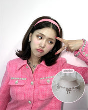 Load image into Gallery viewer, [IVE Rei, Actress Jieun Kim Necklace] Three Ribbons Pearl Choker Necklace - Silver ver.