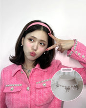 Load image into Gallery viewer, [IVE Rei, Actress Jieun Kim Necklace] Three Ribbons Pearl Choker Necklace - Silver ver.