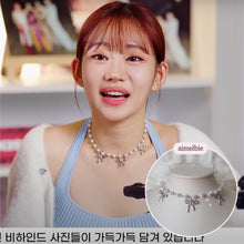 Load image into Gallery viewer, [IVE Rei, Actress Jieun Kim Necklace] Three Ribbons Pearl Choker Necklace - Silver ver.