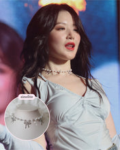 Load image into Gallery viewer, [IVE Rei, Actress Jieun Kim Necklace] Three Ribbons Pearl Choker Necklace - Silver ver.