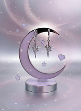 Load image into Gallery viewer, [SNSD Taeyeon Earrings] Love Planet Huggies earrings - Silver Color