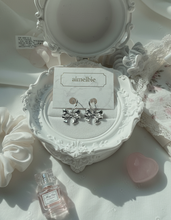Load image into Gallery viewer, [Hearts2Hearts Ana Earrings] Adorable Ribbon Huggies Earrings - Silver