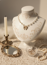 Load image into Gallery viewer, Adorable Ribbon Pearl Choker - Gold Color