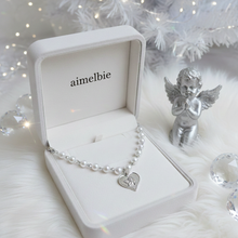 Load image into Gallery viewer, [IVE Gaeul, IDLE Shuhua, Choi Yena Necklace] Baby Angel Pearl Choker - Silver ver.