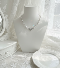 Load image into Gallery viewer, [Jo Yuri Necklace] Heavenly Crystal Pearl Choker Necklace - Silver Color