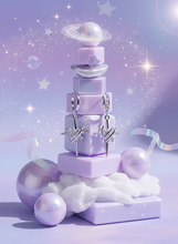 Load image into Gallery viewer, [SNSD Taeyeon Earrings] Love Planet Huggies earrings - Silver Color