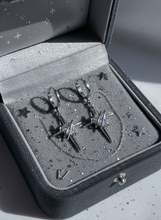 Load image into Gallery viewer, [SNSD Taeyeon Earrings] Love Planet Huggies earrings - Silver Color
