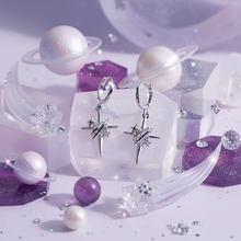 Load image into Gallery viewer, [SNSD Taeyeon Earrings] Love Planet Huggies earrings - Silver Color
