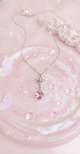 Load image into Gallery viewer, Angelic Heart Crystal Necklace - Pink (STAYC Sumin, Sieun Necklace)