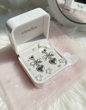 Load image into Gallery viewer, [NMIXX Jiwoo Earrings] Vintage Silver Heart Earrings