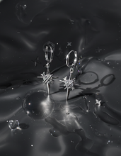 Load image into Gallery viewer, [SNSD Taeyeon Earrings] Love Planet Huggies earrings - Silver Color