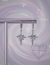 Load image into Gallery viewer, [SNSD Taeyeon Earrings] Love Planet Huggies earrings - Silver Color