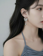 Load image into Gallery viewer, Metal Drop Butterfly Earrings