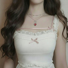 Load image into Gallery viewer, [IDLE Shuhua Necklace] Rosepink Heart Princess Layered Necklace - Silver Color