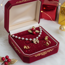 Load image into Gallery viewer, Adorable Ribbon Pearl Choker - Gold Color