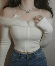 Load image into Gallery viewer, [TWICE Chaeyoung Necklace] Adorable Ribbon Pearl Choker - Silver Color
