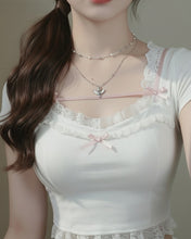 Load image into Gallery viewer, Baby Angel Layered Necklace - Silver ver. (KISS OF LIFE Belle Neklace)