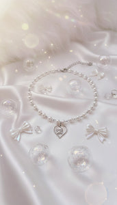 [IVE Gaeul, IDLE Shuhua, Choi Yena Necklace] Baby Angel Pearl Choker - Silver ver.