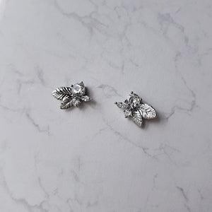 Elf Leaves Earring - Silver Color